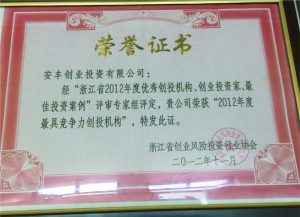 2012年度最具竞争力创投机构
